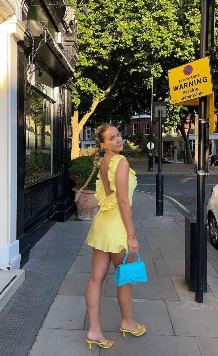 Fashion Yellow Ruffles Satin A Line Short Graduation Homecoming Dress,Backless Mini Birthday Dress SP2987