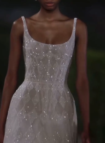 Glitter Spaghetti Straps White Tulle Sequin A Line Long Evening Dress Birthday Outfits SP1010