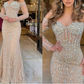 Luxury Sweetheart Long Strapless Beading Tulle Prom Dress Mermaid Evening Gown Y7629