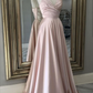 V Neck Prom Dress Long Evening Gown With Tie Back Y7014