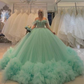 Charming Sage Green Tulle Ball Gown,Sweet 16 Dress Y4996