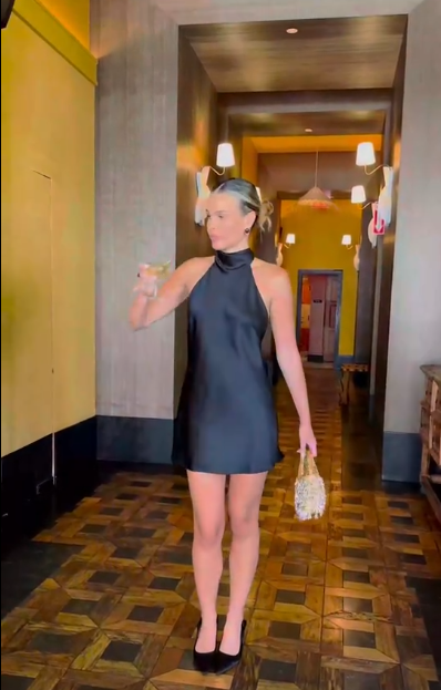 Sexy Black Halter Satin Backless Short Homecoming Dress Cocktail Dress SP3125