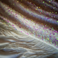 Sparkly White Spaghetti Straps Sequins Prom Dress,Mermaid Slit Tassel Evening Dress Y8648