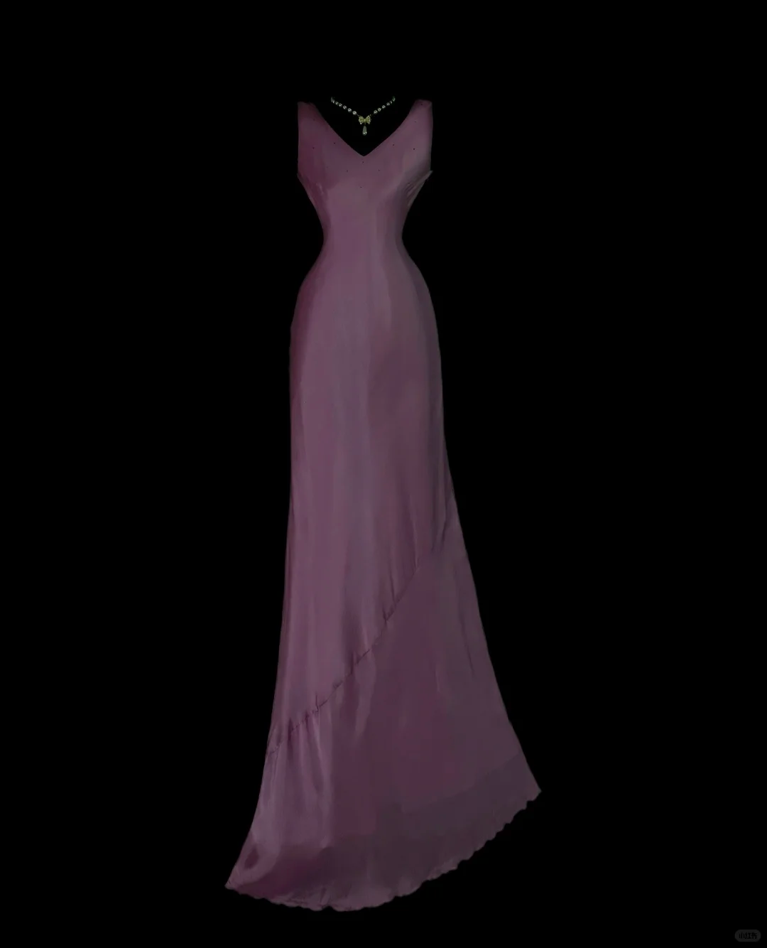 Simple V Neck Purple Satin Mermaid Long Party Dress Birthday Prom Dress SP4066