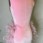 Luxury Pink Feather Homecoming Dress Birthday Dress Wedding Party Dress Y2639