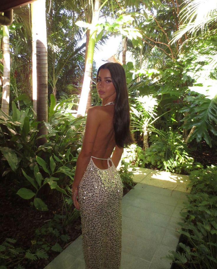 Sparkly Deep V Halter Sequin Long Evening Dress Backless Prom Dress SP790