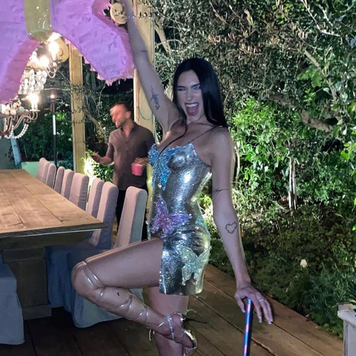 Vintage Spaghetti Straps Sequin Slit Butterfly Beaded Short Cocktail Dress Homecoming Dress Y9963
