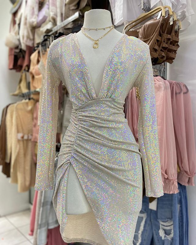 Glitter Sequins Homecoming Dress,Sexy Party Dress Y2592