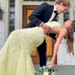 Mermaid Yellow Lace Tulle Prom Dress,Yellow Evening Dress Y2248