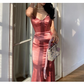 Glamorous Mermaid Backless Cross-up Satin Prom Dress  Y2669