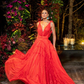 Sexy A-line Deep V Neck Evening Dress,Formal Gown Y6175