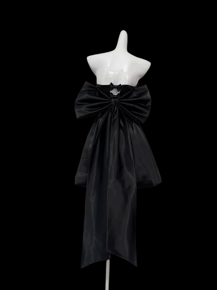 Elegant Strapless White Short Satin Short Homecoming Dress Birthday Dress With Bow SP3643