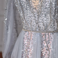 Classy Blue V Neck Sequins Beaded Tulle Prom Dress,A Line Backless Evening Dress Y8644