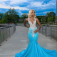 Luxurious Mermaid Sleeveless Evening Dress,Mermaid Evening Gown Y6552