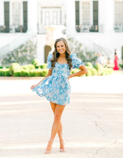 Retro Style Floral A-line Short Homecoming Dress,Summer Outfit Dress Y2957