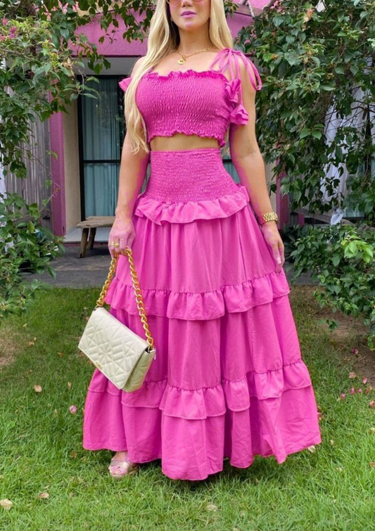 Charming Two Piece Prom Dress,Summer Casual Dress Y5342