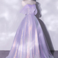 Purple A-Line Tulle Sequin Long Prom Dress, Purple Sequin Long Formal Dress Y5863