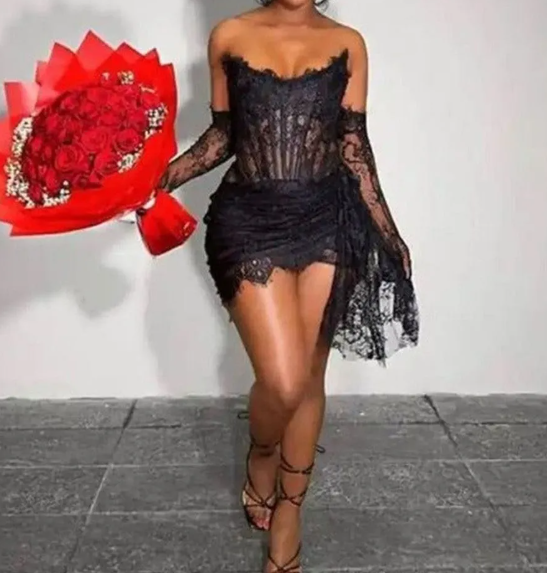 Sexy Black Homecoming Dress,Black Cocktail Dress Y4223