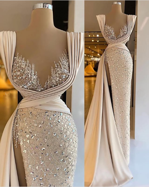 Champagne Fashion Evening Dresses Sexy Prom Dresses Pageant Dress Y1741