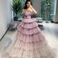 Chic A-line Multi-layered Tulle Prom Dress,Fairy Dress Y6216