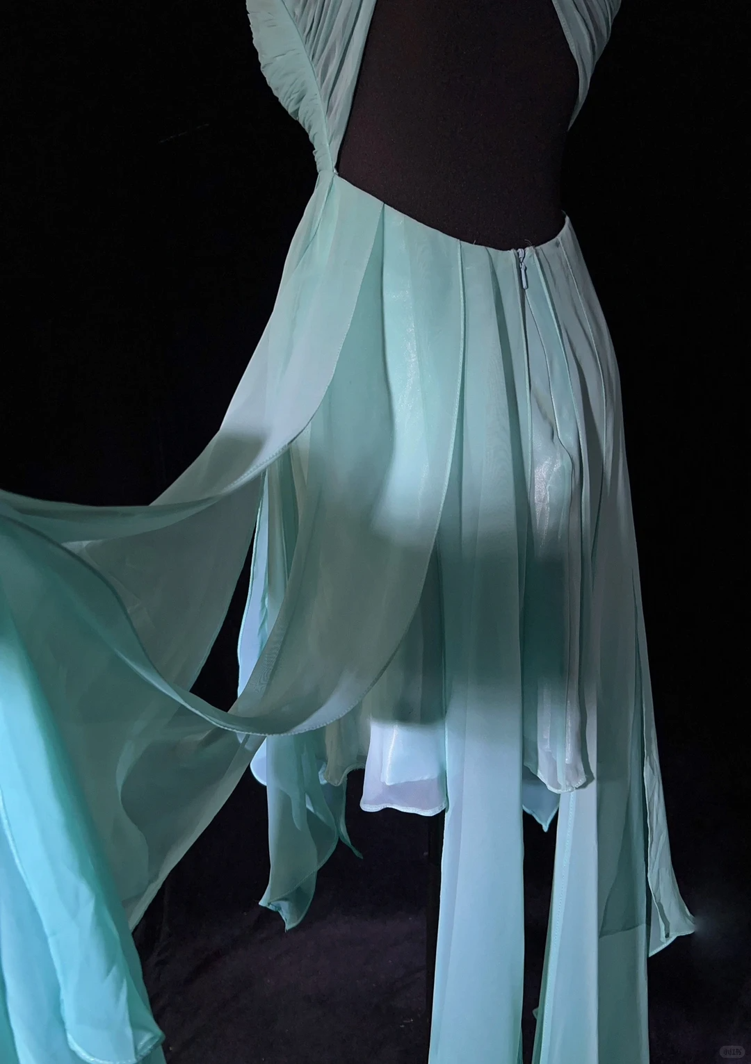 Elegant One Shoulder Light Lake Blue Chiffon Sequin Floral Short Homecoming Dress,Formal 15th Birthday Outfits SP2895