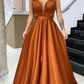 Burnt Orange bridesmaid dresses, African women clothing, Bridal party dress, Maxi prom dress, Graduation dress Y5150