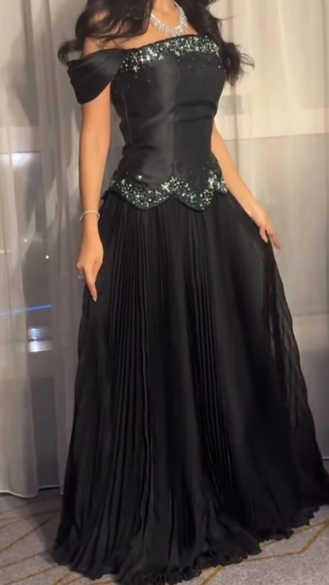 Charming Black Satin Beaded A Line Party Dress Burgundy Mermaid Long Prom Dress SP4179