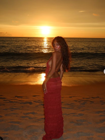 Sexy Red Two Piece Ruffle Party Gown,Halter Backless Evening Dress Y8734