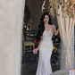 Elegant White Mermaid Prom Dress,White Evening Dress Y6871