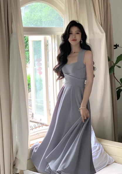 Midi Prom Dress Women Elegant Summer New Fashion Evening Party Ladies Slim Vestidos Vintage Y4718