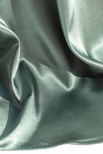 Satin Bow Tie Straps A-line Cowl Neck Long Prom Dress Y4312