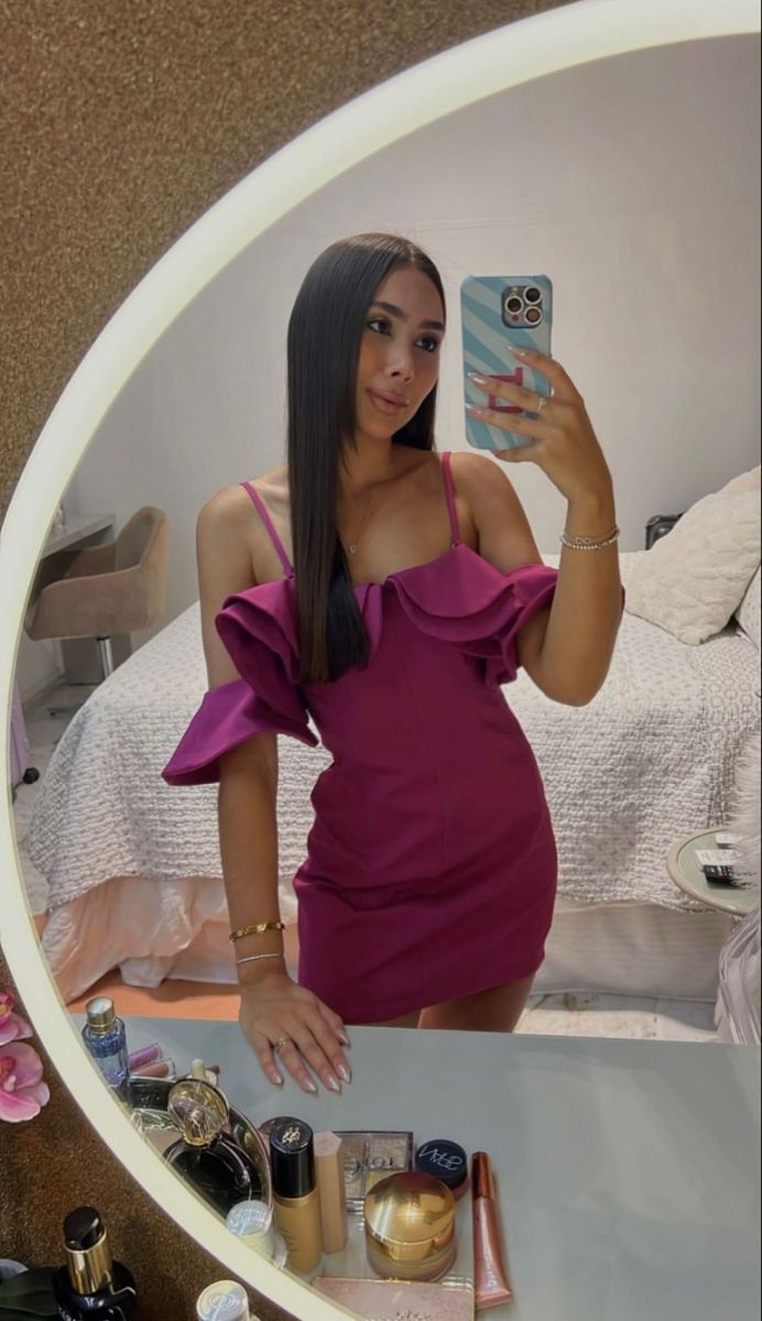 Sexy Fuchsia Bodycon Dress,Mini Homecoming Dress  Y4879