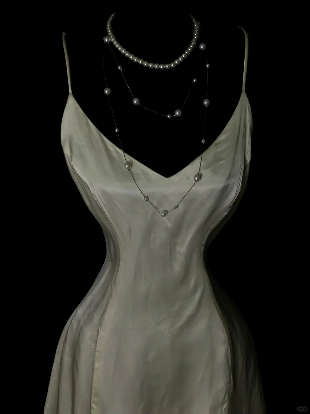 Vintage V Neck Spaghetti Strap Satin Lace Mermaid Party Dress Ivory Long Birthday Prom Dress SP4046