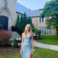 Blue Sequins Long Prom Dress With Split,Blue Graduation Dress Y7436