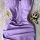 Violet Color Strapless Ruched Bodycon Dress,Mini Homecoming Dress Y4367