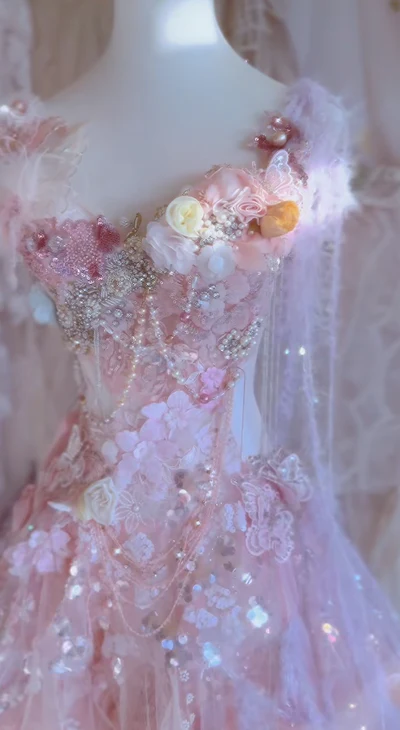 Pretty Lace Sequin Appliques Chiffon Pink Short 20th Birthday Outfits Homecoming Dress Y9887