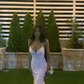 Pink Backless Mermaid Graduation Prom Dress Evening Party Dress Y6211