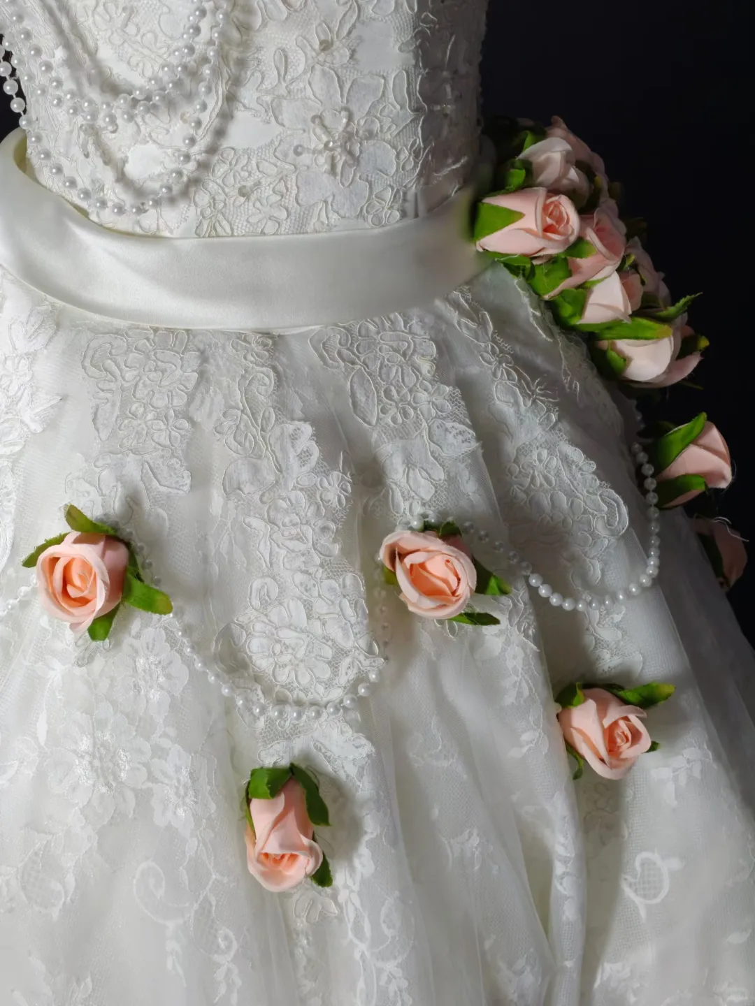 Cute Strapless White Tulle Lace Appliques A Line Short Homecoming Dress,Mini Birthday Outfits With 3D Flower SP3177