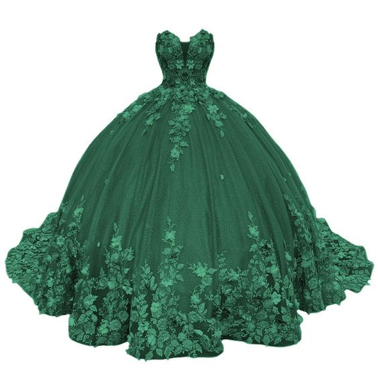 Green Sweetheart Sweet 16 Quinceanera Dresses Ball Gown for Girls Y7156
