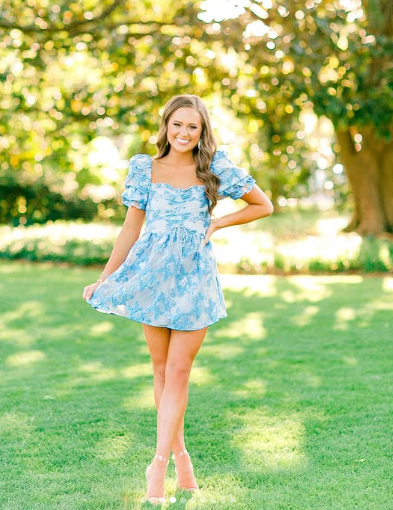 Retro Style Floral A-line Short Homecoming Dress,Summer Outfit Dress Y2957