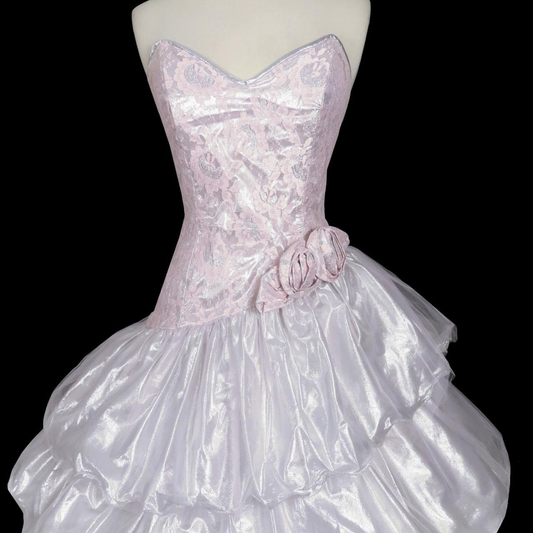Vintage Light Pink V Neck Strapless Short Birthday Party Dress A Line Homecoming Dress Y9089