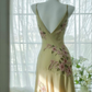 Unique Spaghetti Straps Light Green Chiffon Appliques Mermaid Party Dress Y8851