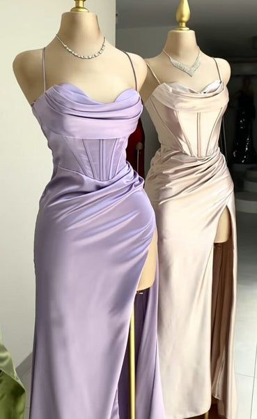 Mermaid Sweetheart Neck Lavender Long Prom Dress,Formal Evening Dress,Y2507