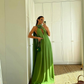 Simple Green Long Prom Dress,Green Maxi Dress  Y7091