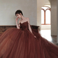 Glamorous A-line Spaghetti Straps Tulle Ball Gown,16th Birthday Dress Y7176