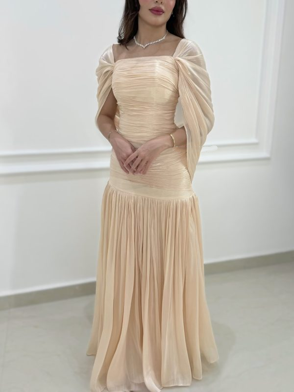 Pretty Pink A Line Long Wedding Guest Dress Formal Party Dress SP1311
