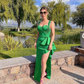 Sexy Green Sleeveless Sheath Prom Dress,Green Dance Dress Y6265