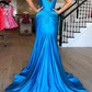 Strapless Mermaid Long Prom Dresses with Keyhole and Ruched Skirt Y5896