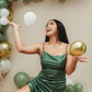 Green Spaghetti Straps Homecoming Dress,18th Birthday Party Dress Y2626