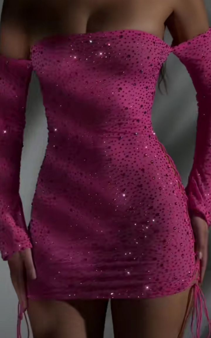 Sexy Off The Pink Sequin Beaded Sheath Cocktail Dress Short 7th Grade Homecoming Dress Y9975